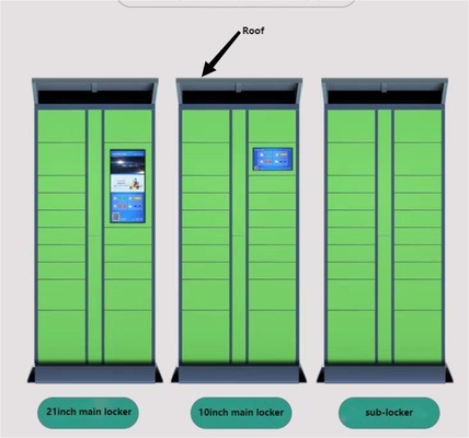 Casier électrique intelligent extérieur de H1980mm avec l'écran 10inch et la porte différente de taille
