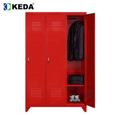 Cabinet en acier de garde-robe de la couleur rouge D500mm 0,194 CBM