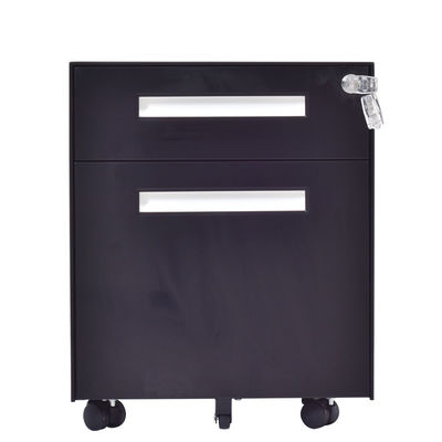 Piédestal mobile de tiroir du noir 2 de Cabinet de stockage de fichier de bureau de structure de KD