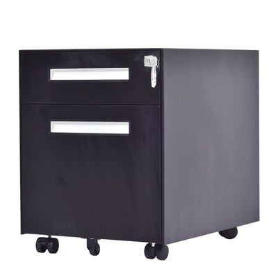 Piédestal mobile de tiroir du noir 2 de Cabinet de stockage de fichier de bureau de structure de KD