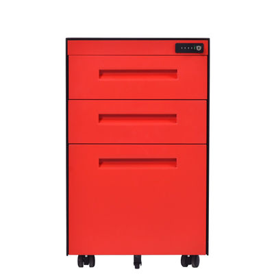 Cabinet en acier de piédestal de tiroir du bien mobilier 3 de stockage pour l'équipement de bureau