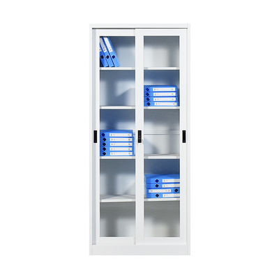 Meuble de rangement en verre en métal de placard de classement en métal de la porte coulissante 2