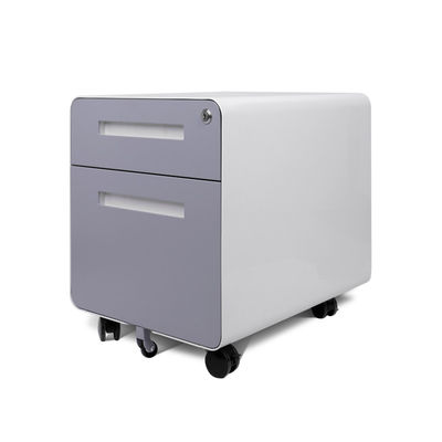 Cabinet mobile en métal mobile en acier de piédestal de tiroirs de l'équipement 2 de meubles de bureau