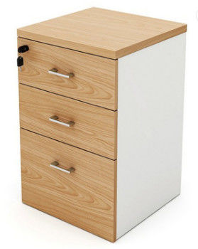 Cabinet en bois de tiroir du bien mobilier trois de Credenza de piédestal de panneau de meubles de bureau avec la serrure