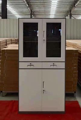 Le meuble d'archivage en acier de bureau de quatre portes a démantelé l'épaisseur de la structure 0.6mm