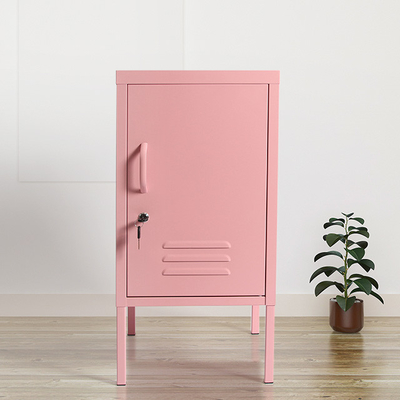 Étudiant simple en acier Storage de porte de chevet durable de Mini Pink Metal Locker Cabinet