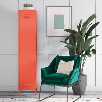 Emballage plat en métal H1700 de meuble de rangement simple orange de casier avec les pieds réglables
