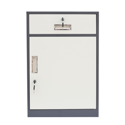 Cabinet simple de chevet de Nightstand en métal de porte d'hôpital avec le tiroir